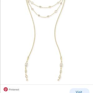 Kendra scott white opal Emalina lariet necklace